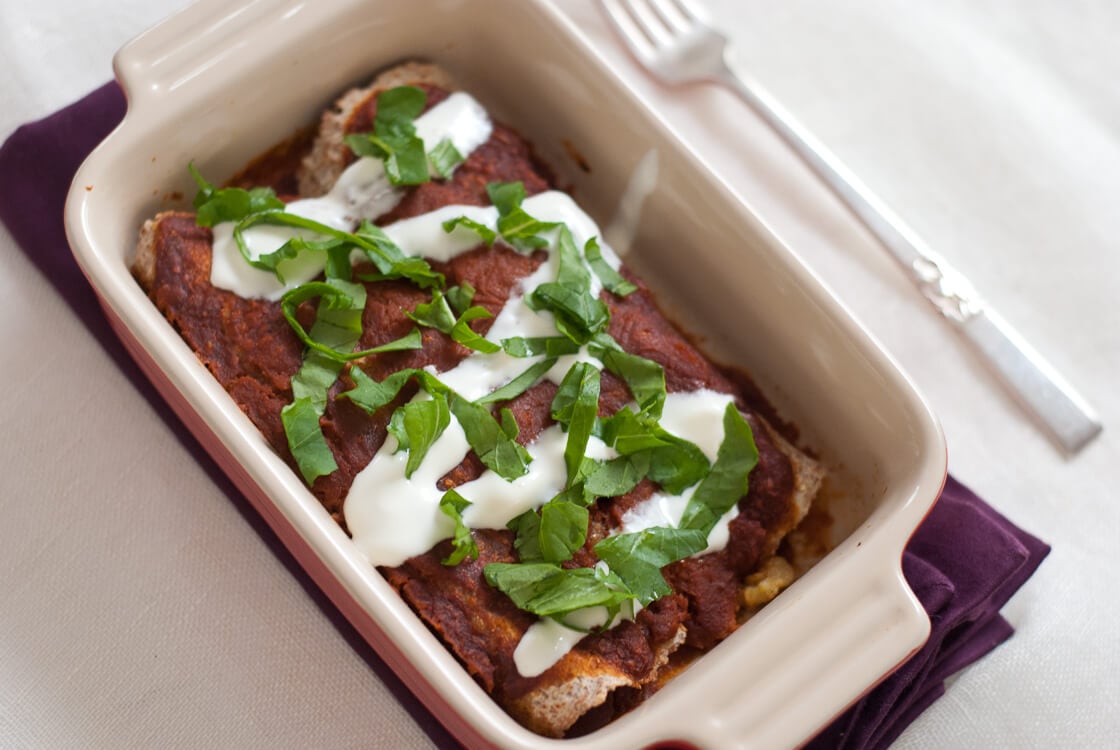 egg enchiladas with roasted pablano sauce