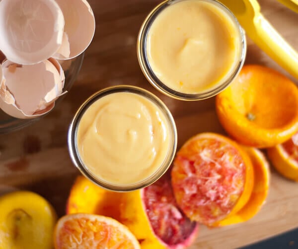blood orange curd and meyer lemon curd