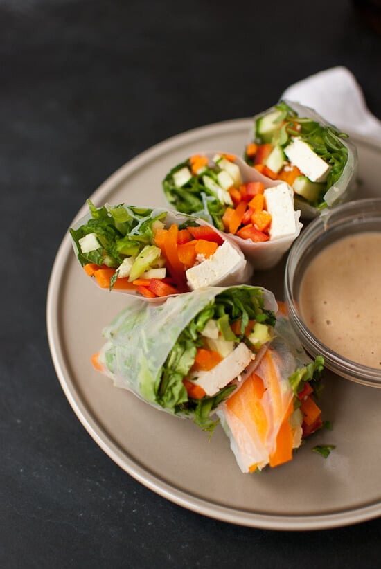 Summer Rolls with Spicy Peanut Sauce Summer Rolls with Spicy Peanut Sauce