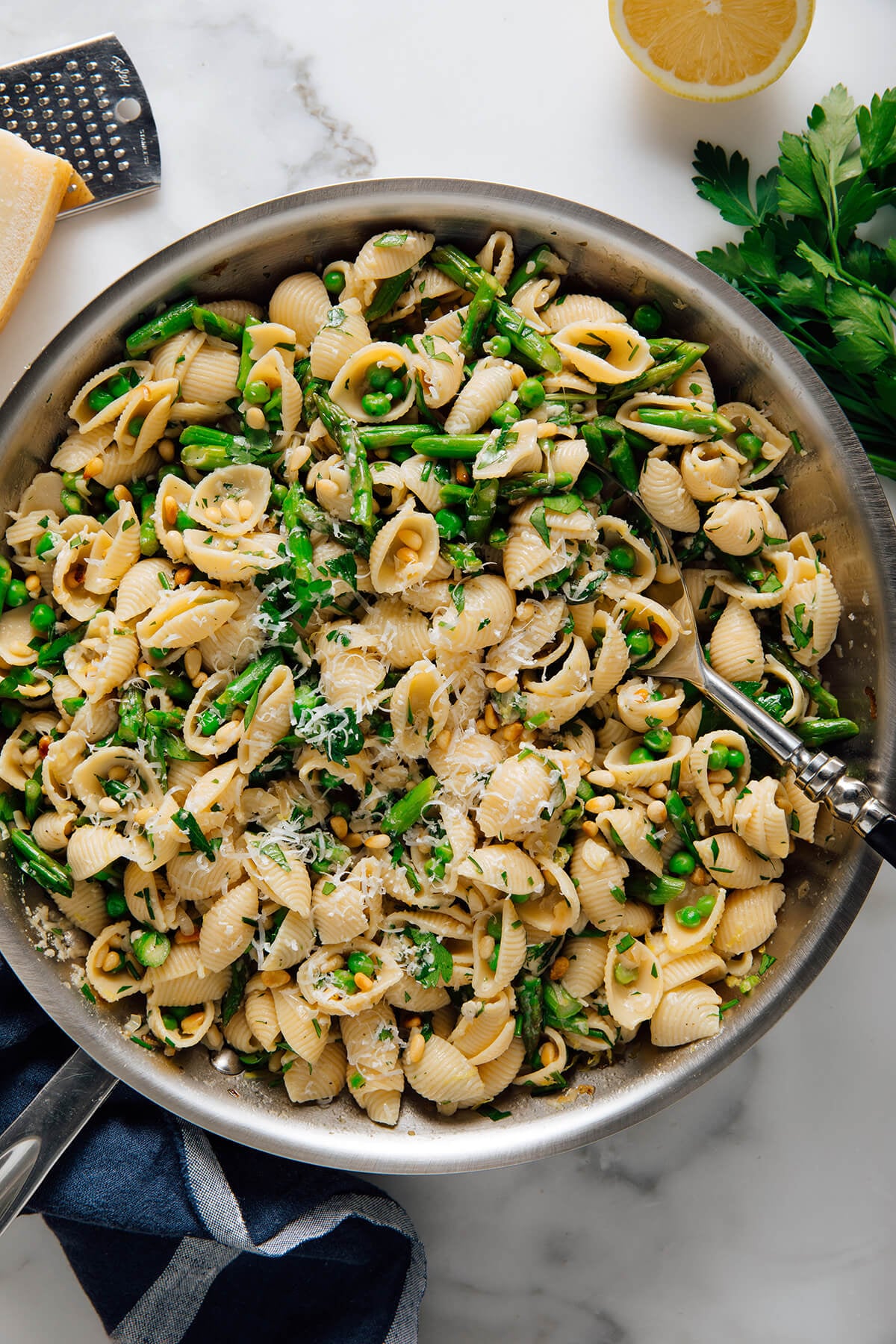 spring pasta with peas and asparagus recipe