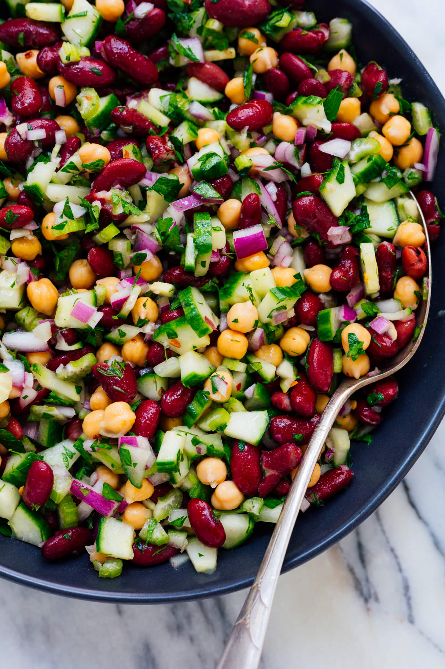 Mediterranean bean salad