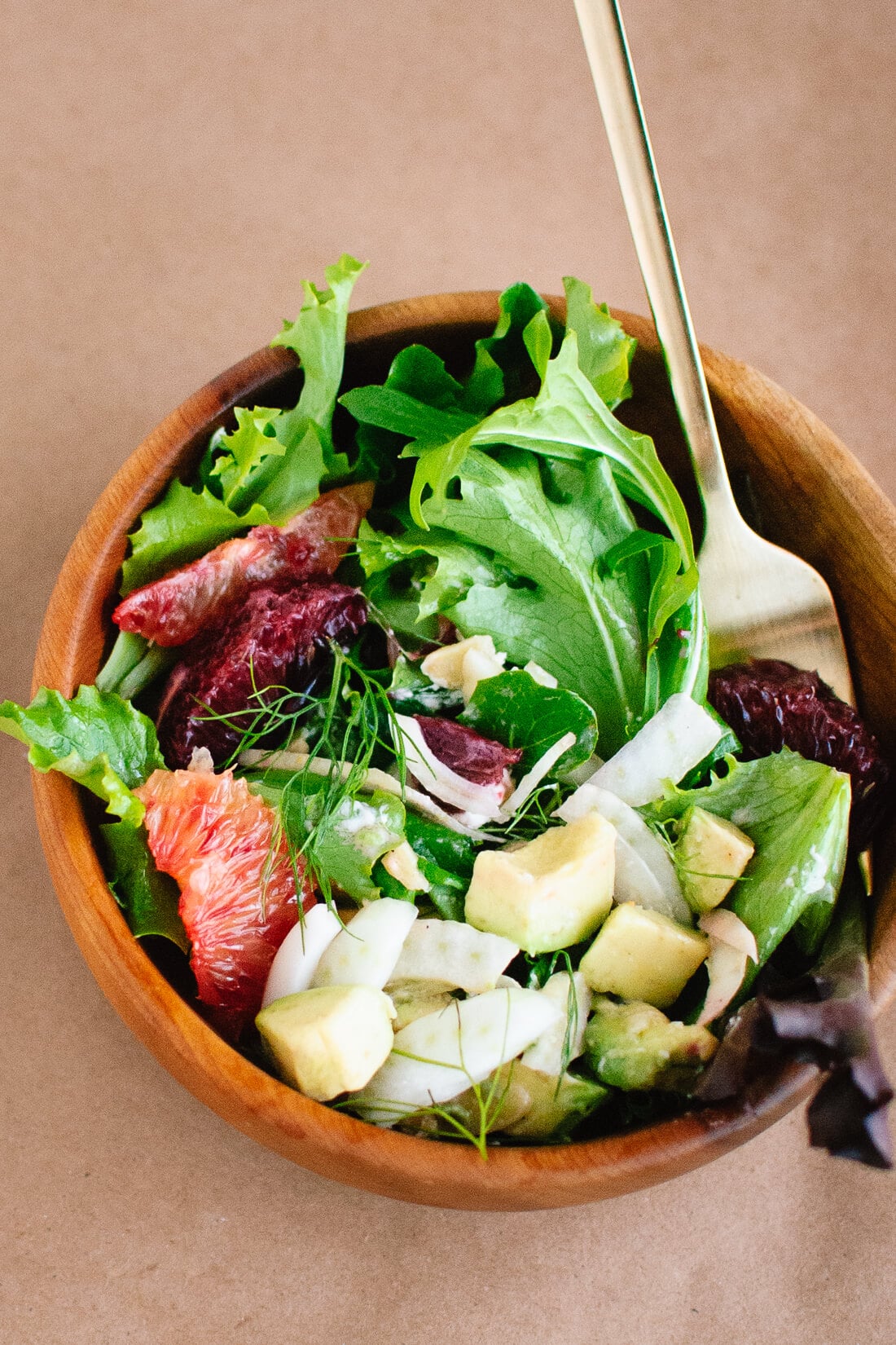 Blood Orange, Fennel and Avocado Salad with Lemon Citronette