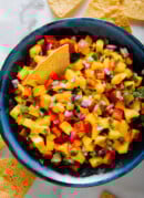 mango salsa with tortilla chips