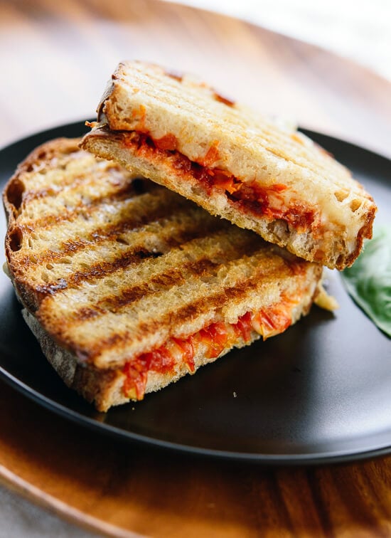 Tomato jam and mozzarella panini recipe - cookieandkate.com