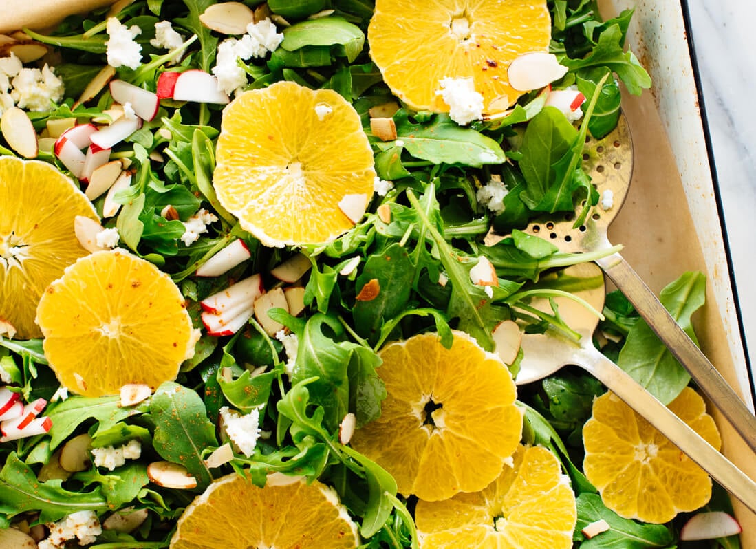 winter orange arugula salad