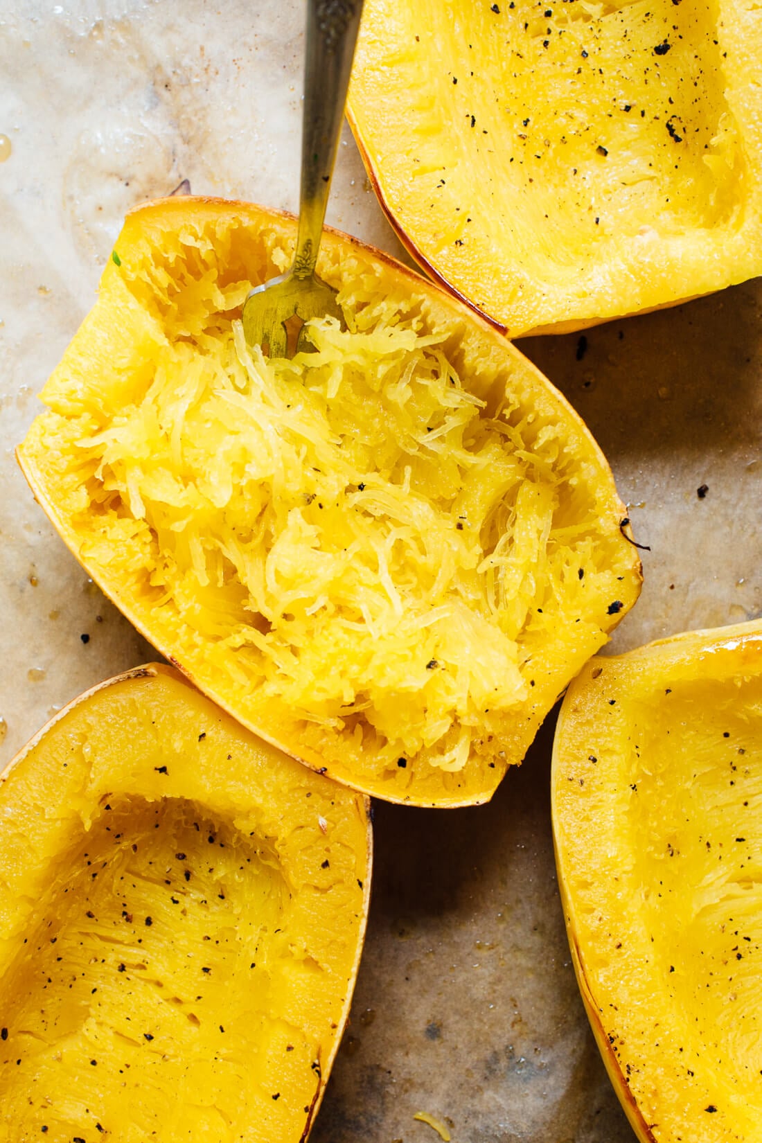 cooked and fluffed spaghetti squash