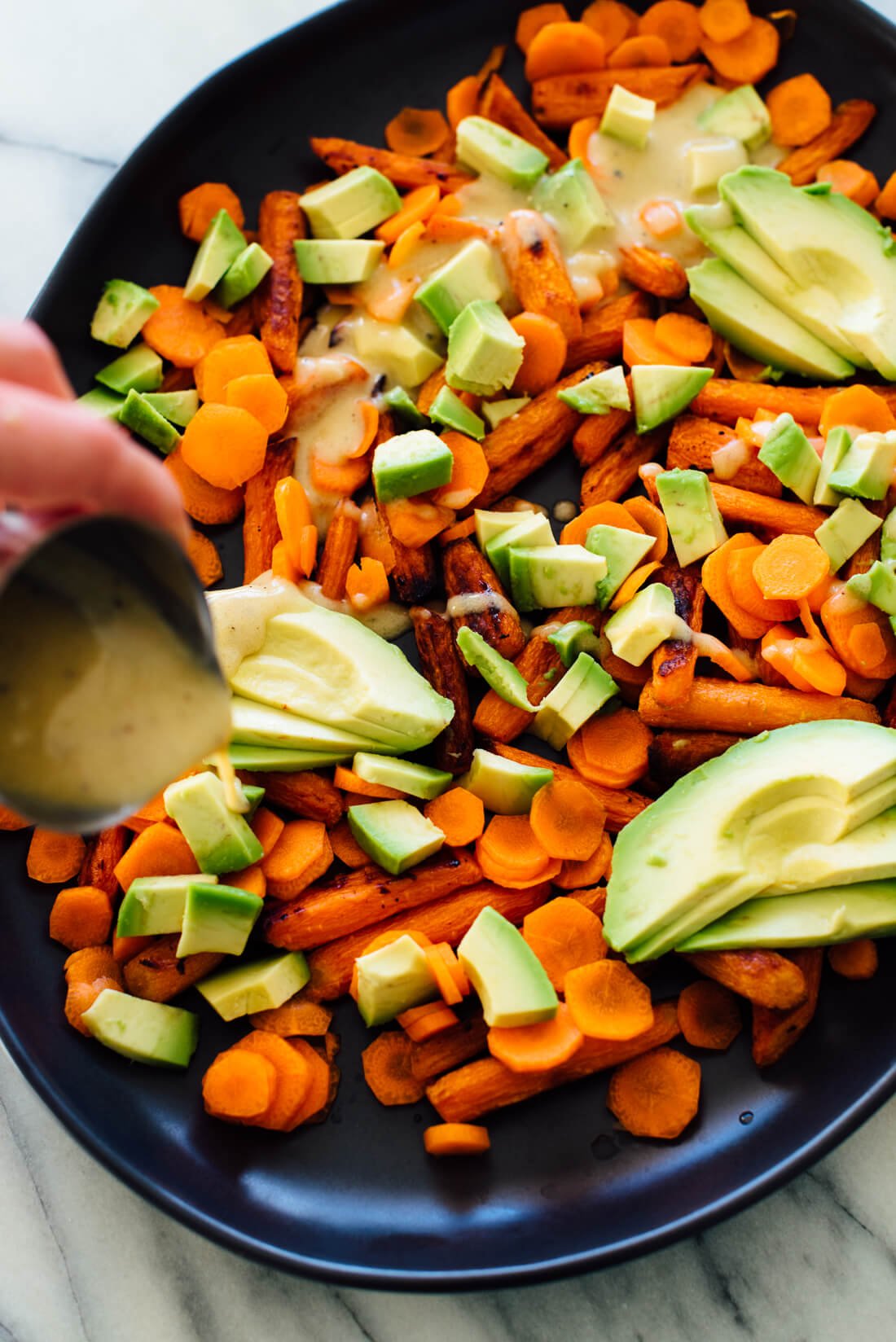 how to make roasted and raw carrot salad