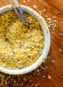 Vegan Parmesan in bowl