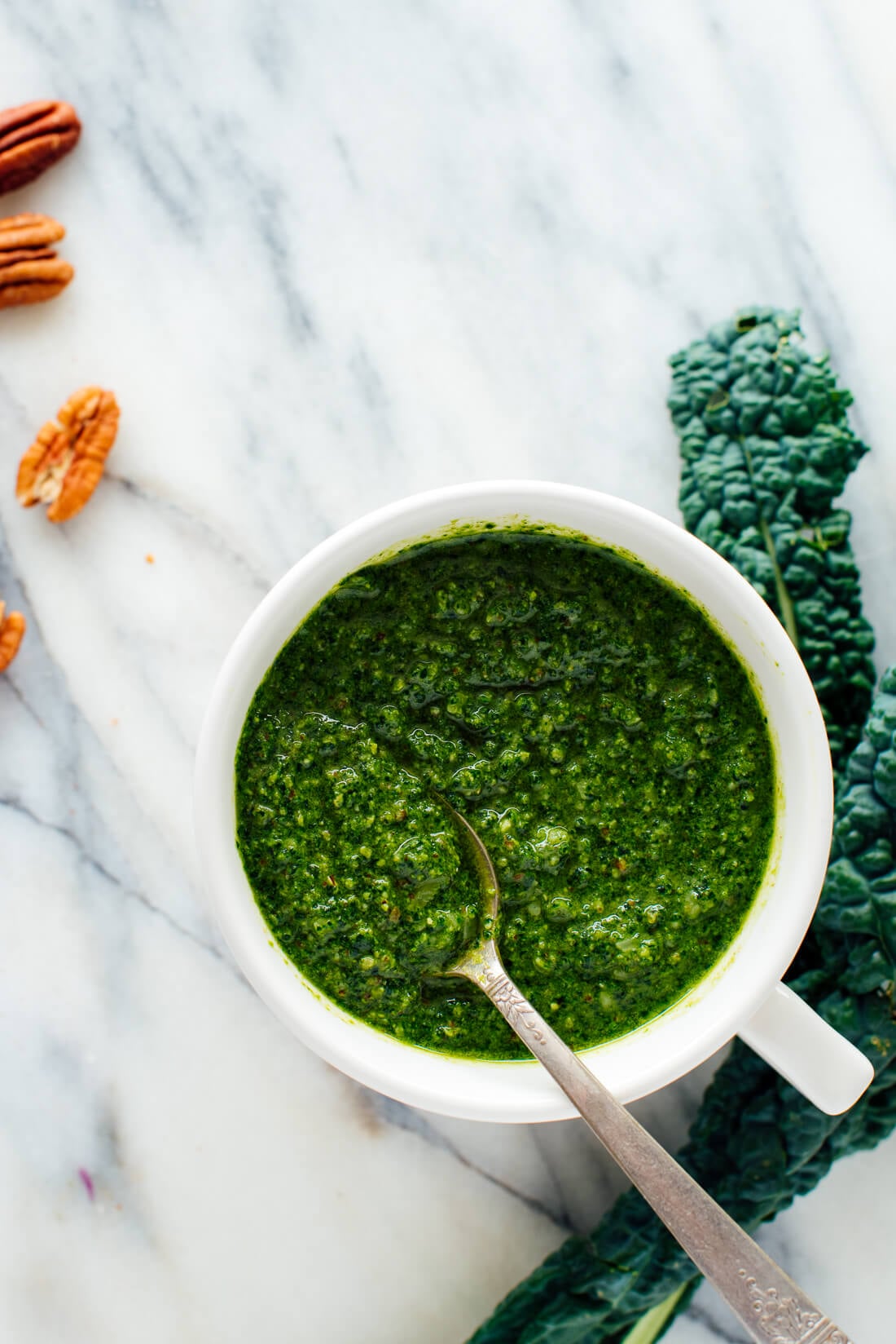 kale pesto recipe with pecans