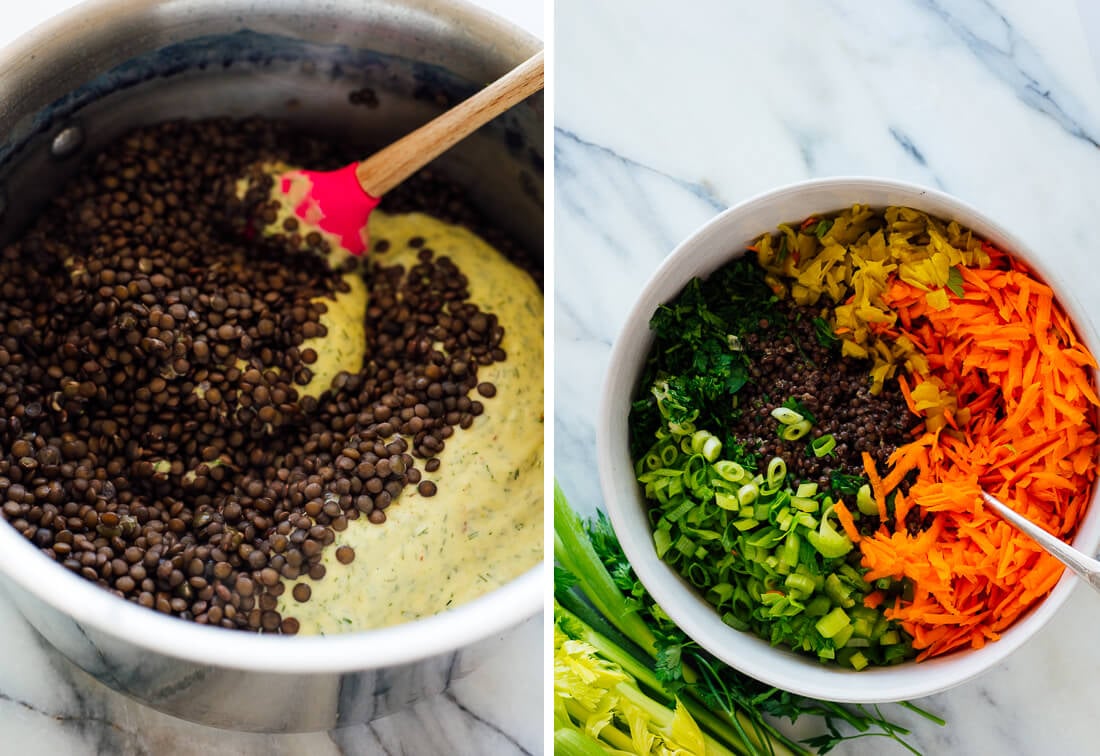 how to make tangy lentil salad