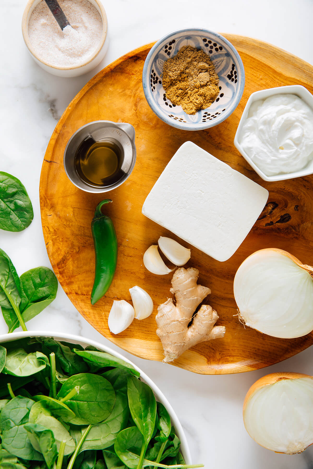 palak paneer ingredients